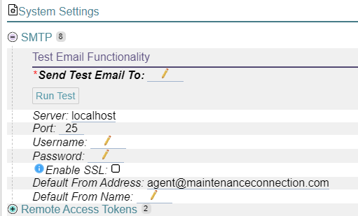 System Settings Menu